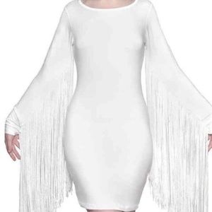 KillStar RARE white fringe dress XS goth rocker